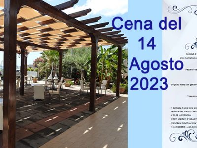 Ferragosto 2023 Cena del 14 Agosto